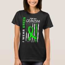 Green Grandpa Kidney Disease Cerebral Palsy Awaren T-Shirt