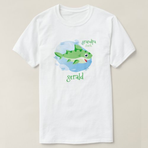 Green Grandpa Shark T-Shirt