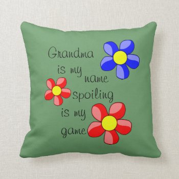Green Grandparent / Grandchildren Quote Pillow by LittleThingsDesigns at Zazzle