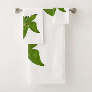 Green Grape Leaf Frog, Bath Towels Set