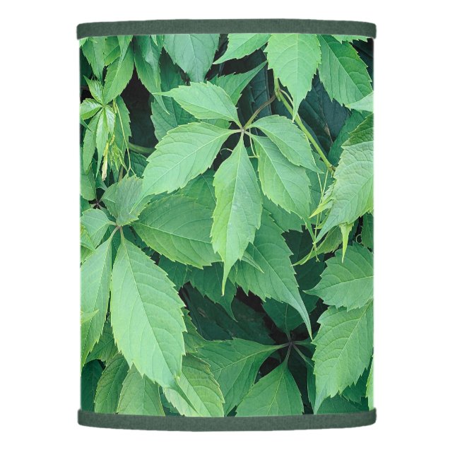 Green Grape Leaves Lamp Shade (Front)