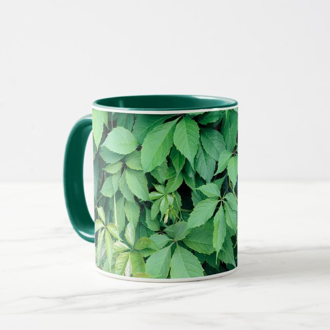 Green Grape Leaves Mug (Front Left)