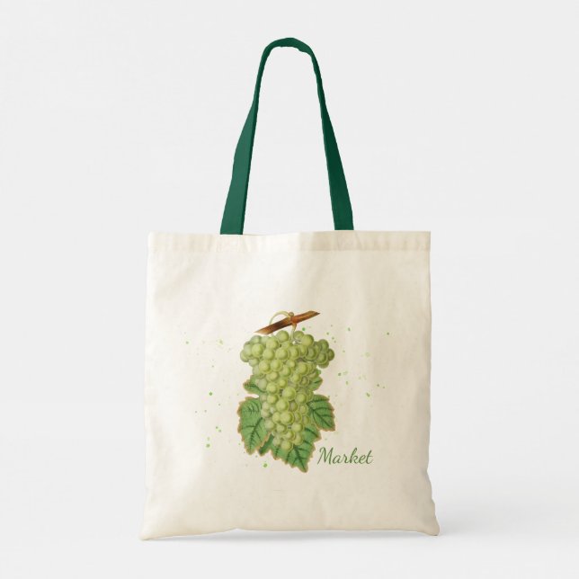 Green Grape Market Tote Bag (Back)