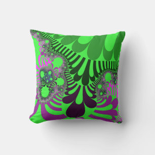 Green Grape Mod Throw Pillow
