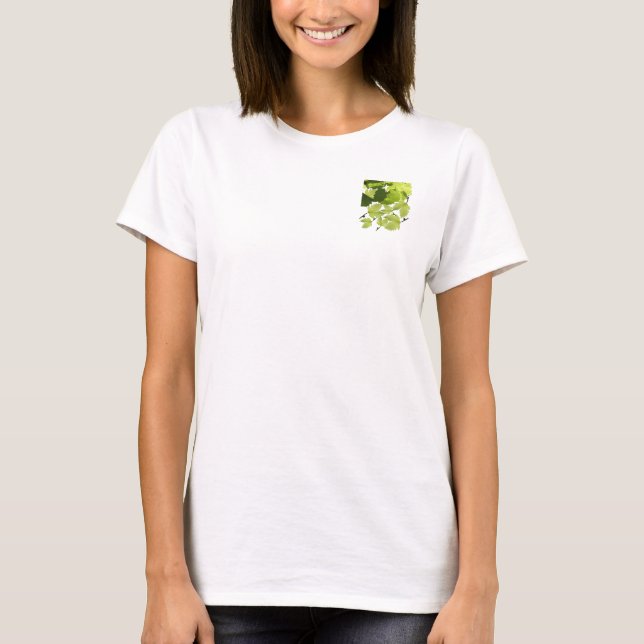 Green Grape Vine Leaves T-Shirt (Front)