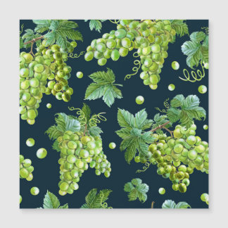 Green Grape: Watercolor Dark Pattern