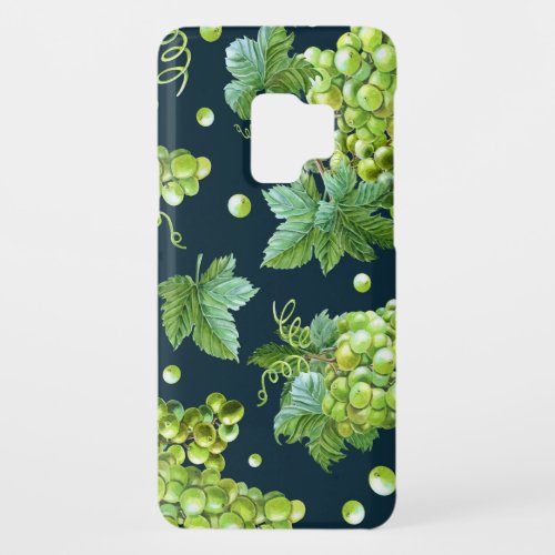 Green Grape Watercolor Dark Pattern Case_Mate Samsung Galaxy S9 Case