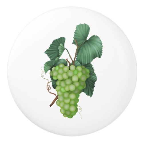 Green Grapes Ceramic Knob