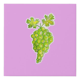 Green Grapes Faux Canvas Print