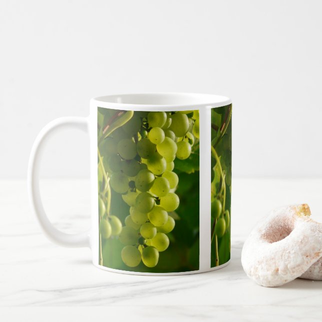 Green Grapes on Vine Mug (With Donut)