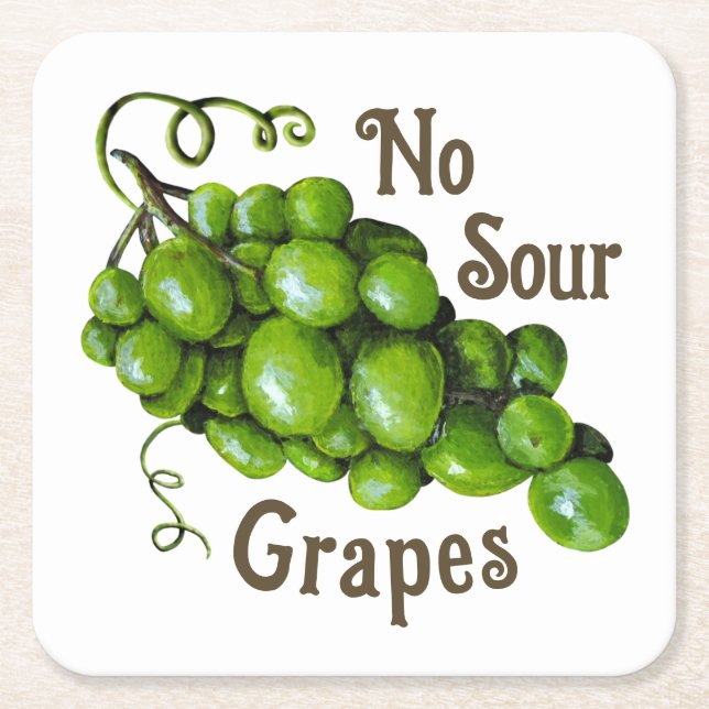 Green Grapes Paper Coaster (Front)