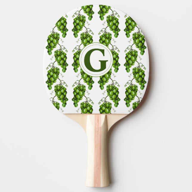 Green Grapes Ping Pong Paddle (Front)