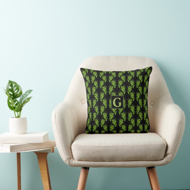 Green Grapes Throw Pillow (Chair)