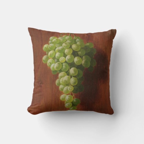 Green Grapes Throw Pillow