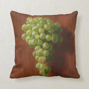 Green Grapes Throw Pillow
