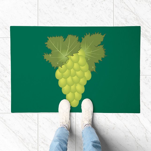 Green Grapes Vine Leaves Fresh Fruit Doormat (Creator Uploaded)