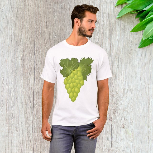 Green Grapes Vine Leaves Fresh Fruit T-Shirt (Creator Uploaded)