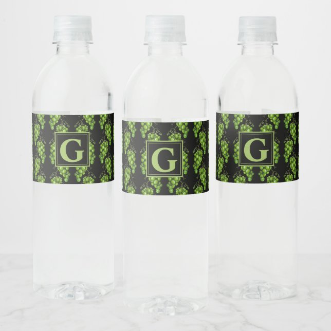 Green Grapes Water Bottle Labels (Bottles)
