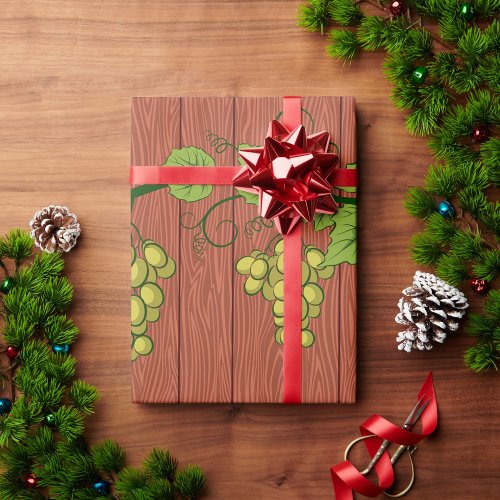 Green Grapevine Wrapping Paper