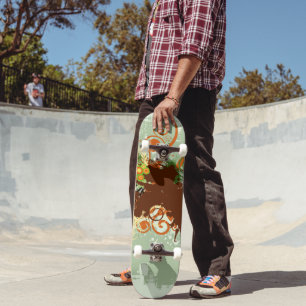 Green Graphic design  Skateboard