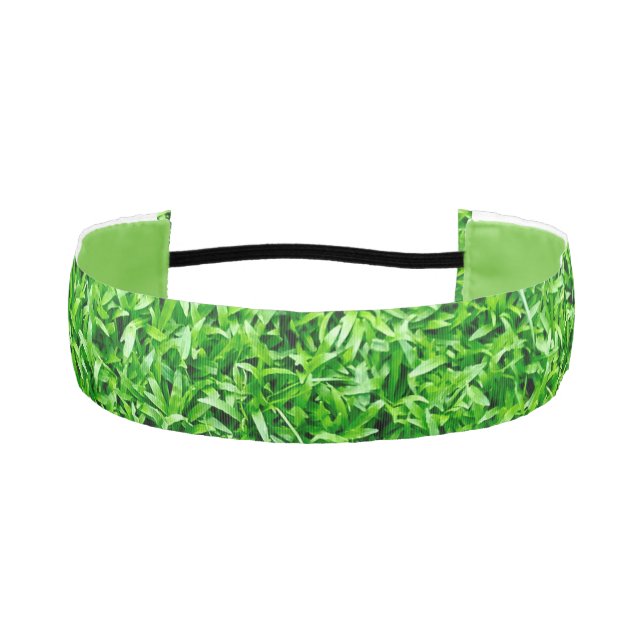 Green grass athletic headband (Front)