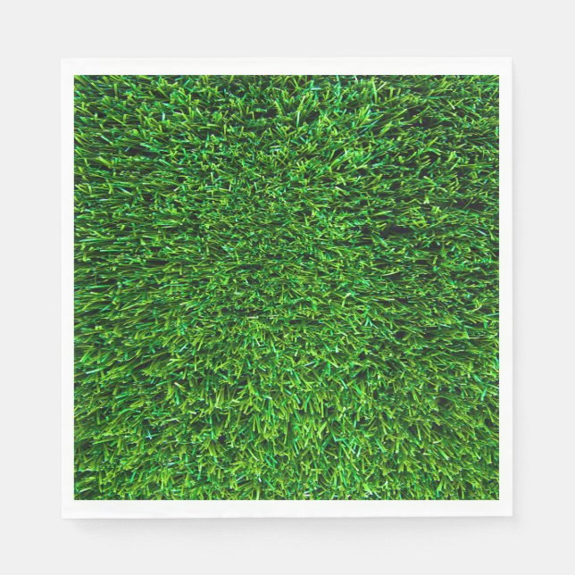 Green Grass Background Paper Napkins (Front)
