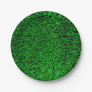 Green Grass Background Paper Plates by bestcustomizables at Zazzle