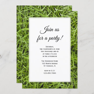Green Grass Backyard Party Invitation