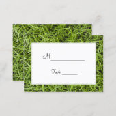 Green Grass Backyard Wedding Place Cards (Front/Back)