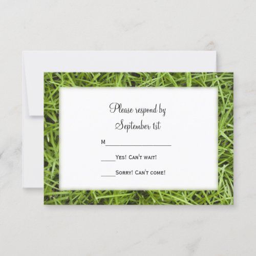 Green Grass Backyard Wedding RSVP
