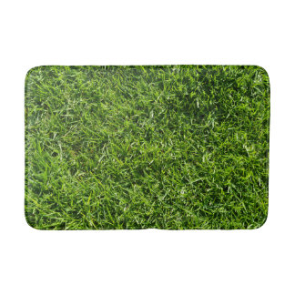 Green grass bath mat