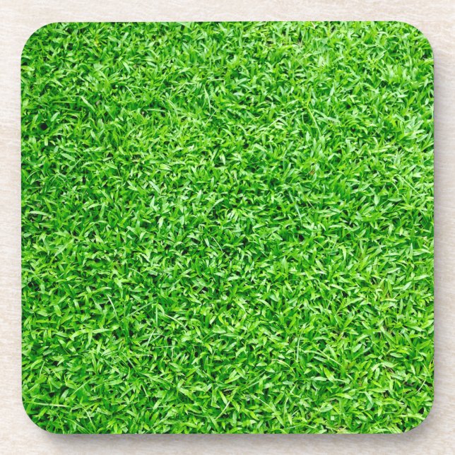 Green grass beverage coaster (Front)