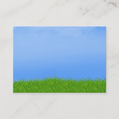 Green Grass &amp; Blue Sky Background Business Card Templates