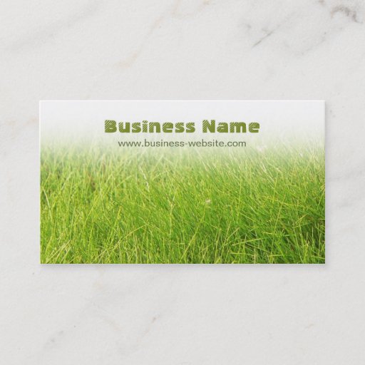 Customizable Green Grass Business Card
