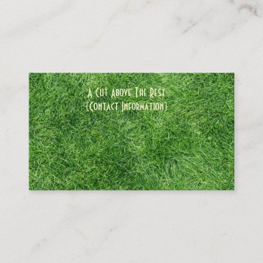 Customizable Green Grass Business Card