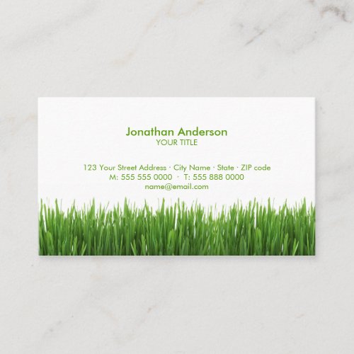 Green Grass business card