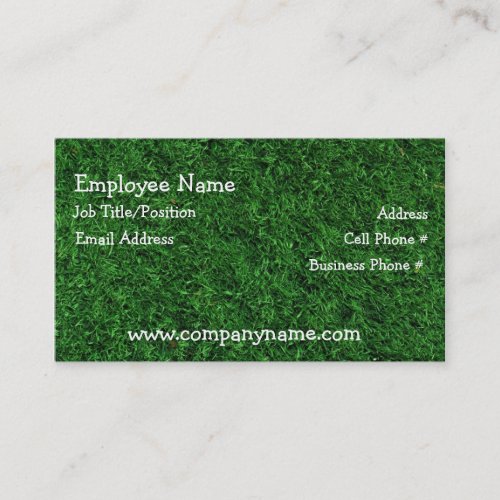 Green Grass Business Card Template