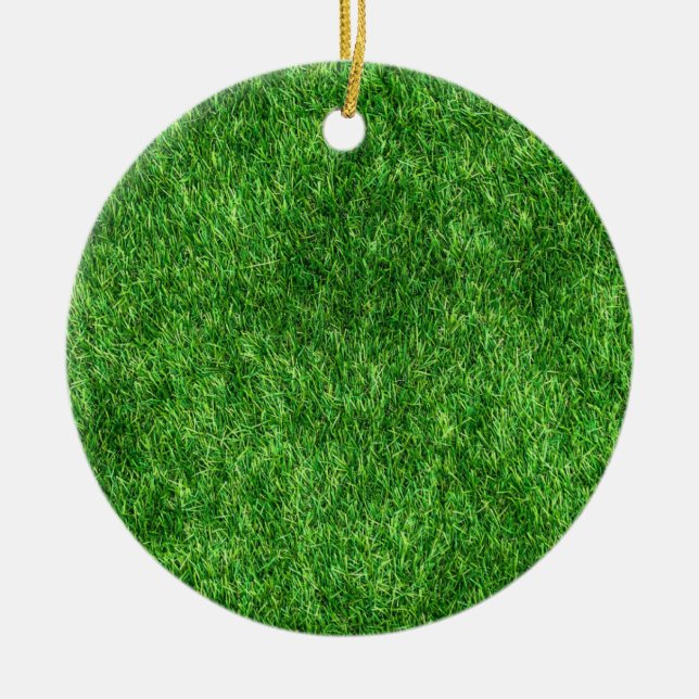 Green Grass Ceramic Ornament (Front)
