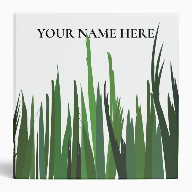 Green Grass Custom 3 Ring Binder (Front)