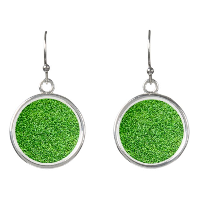 Green grass earrings (Front)