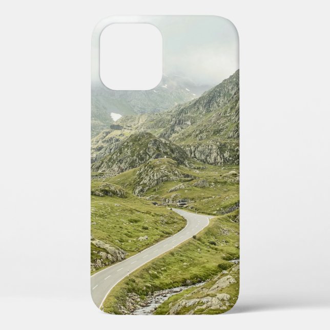 GREEN GRASS FIELD AND MOUNTAIN Case-Mate iPhone CASE (Back)