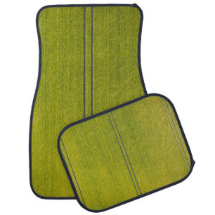 Green grass field car floor mat