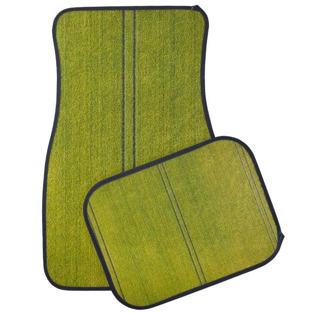 Green grass field car floor mat (Set)