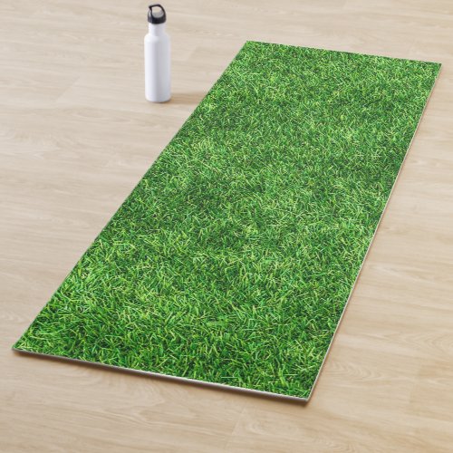 Green Grass Field Fitness Modern Nature Template Yoga Mat