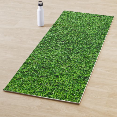 Green Grass Field Trendy Template Nature Fitness Yoga Mat