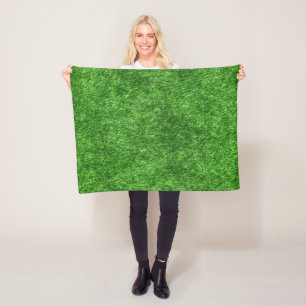 Green Grass Fleece Blanket