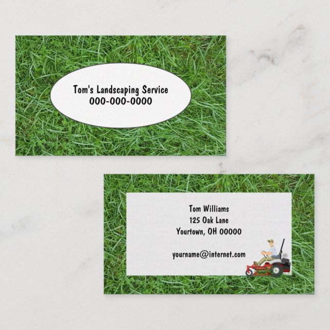 Green Grass Landscaping  Business Card (Front/Back)