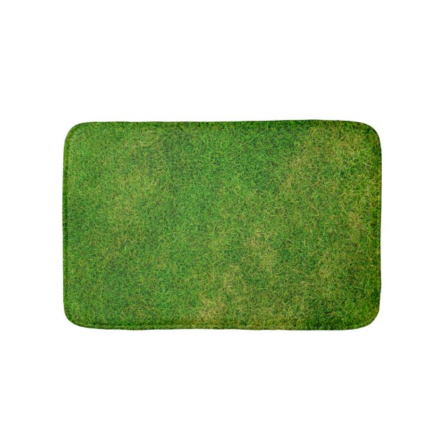 Green Grass Lawn Bathroom Mat (Front)