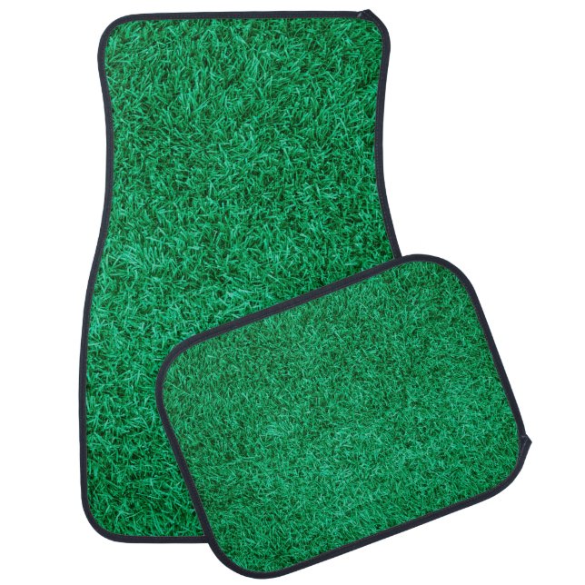 Green Grass Lawn Car Floor Mat (Set)