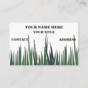 Green Grass Lawn Care Business Card